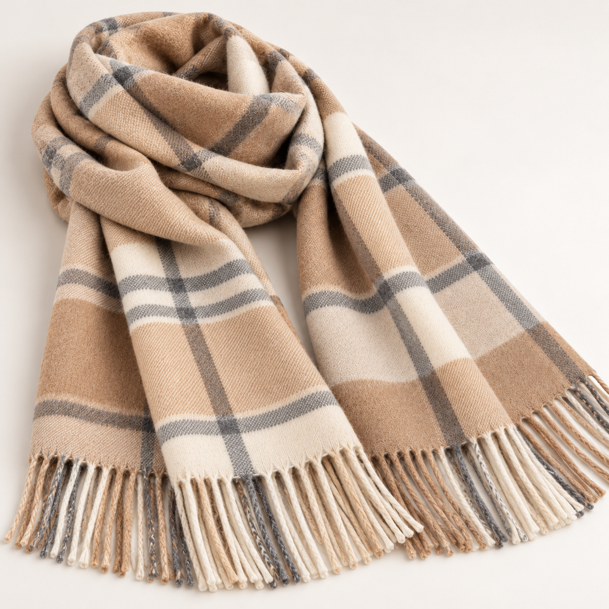 Oversized plaid scarf product detail