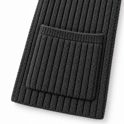 Pocket opening and knit construction detail — AI design visualization